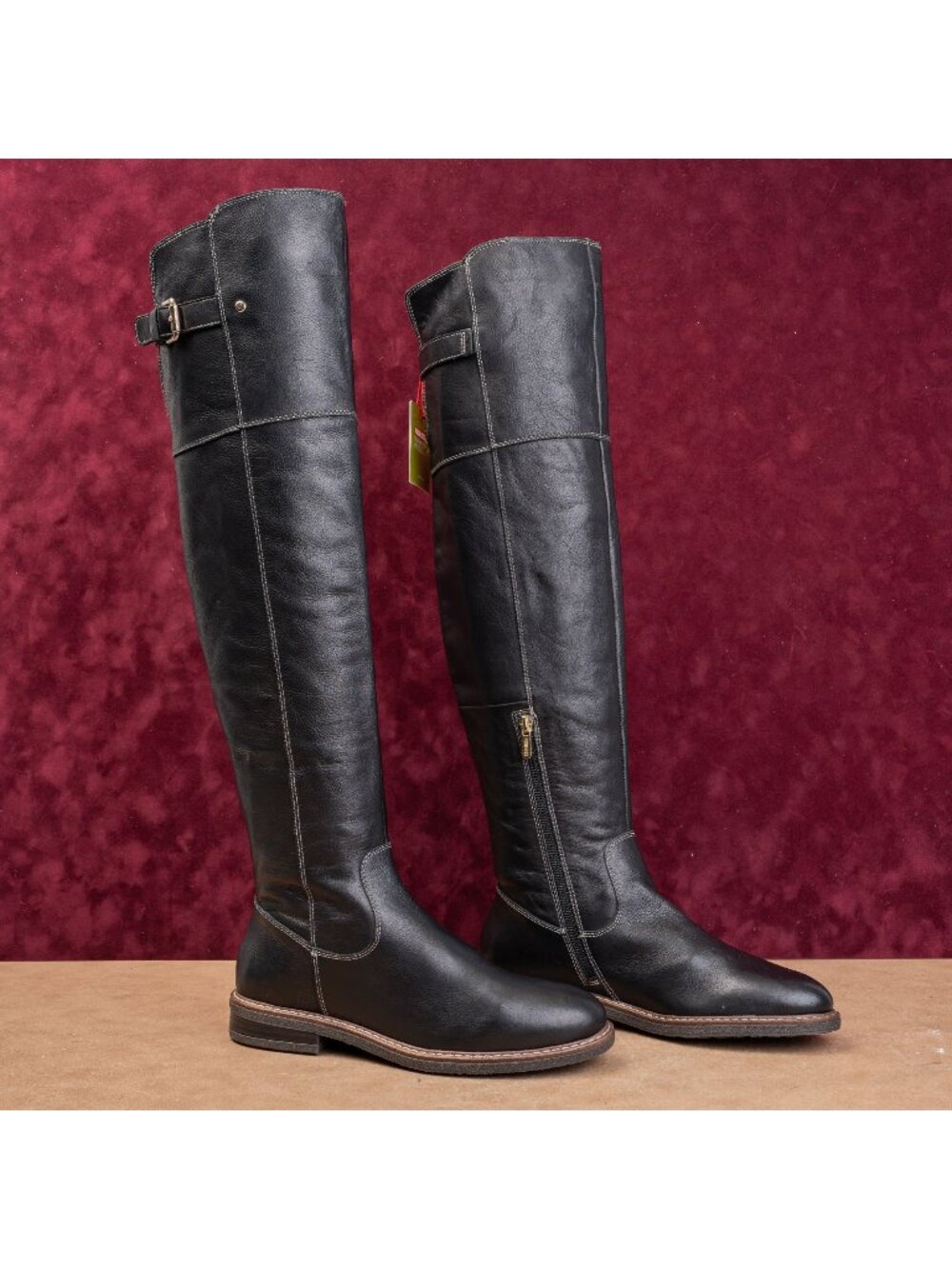 Pikolinos Women Aldaya Black Leather OTK Zip Fashion Comfort Boots Sz 10 EUR40